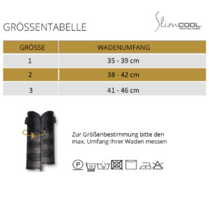 SlimCOOL Boots Größentabelle